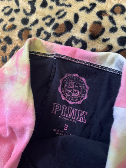 VS Pink tie dye foldover leggings