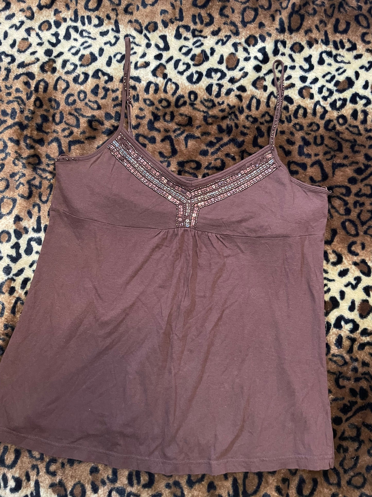 aeropostale beaded babydoll tank