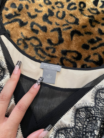 ann taylor lace babydoll tank