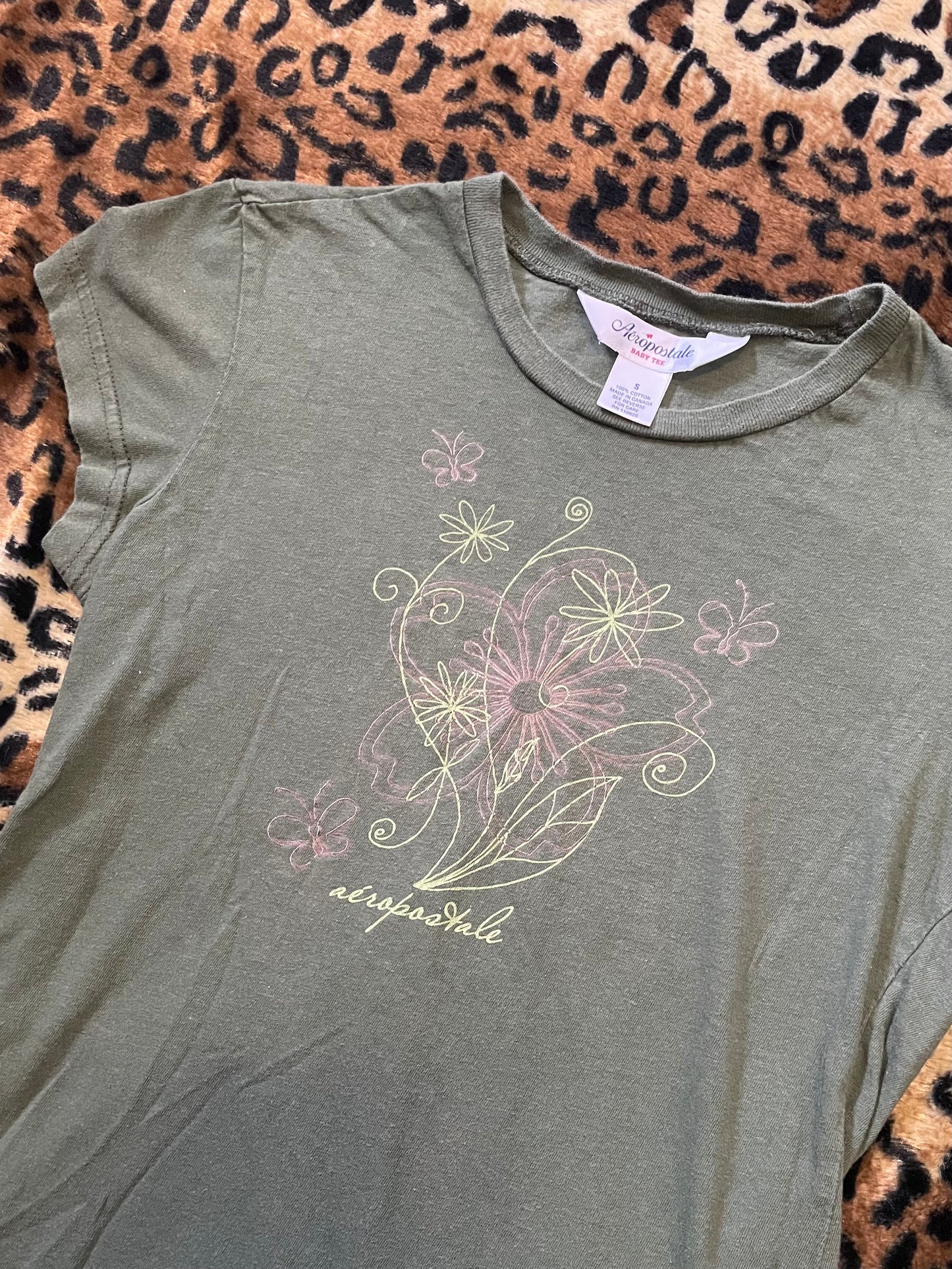 aeropostale flower baby tee