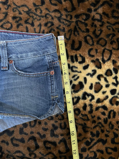 american eagle lowrise denim mini shorts
