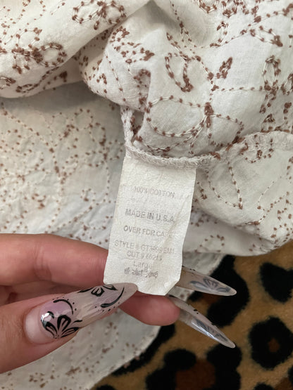 charlotte russe embroidered babydoll tank