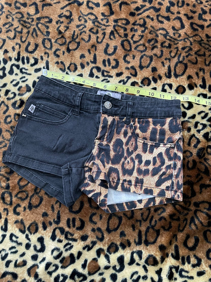 royal bones cheetah mini shorts