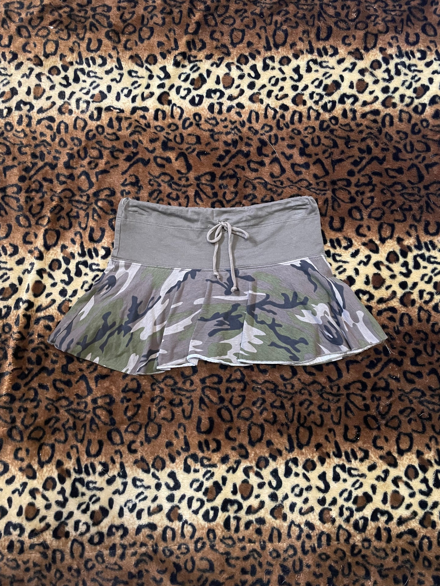 cami drawstring mini skirt