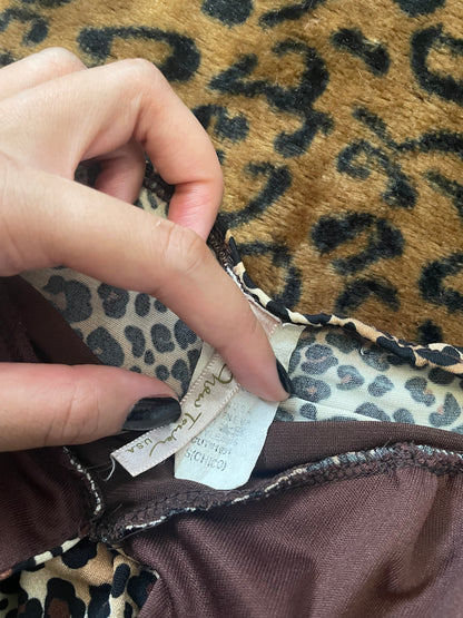 cheetah halter top