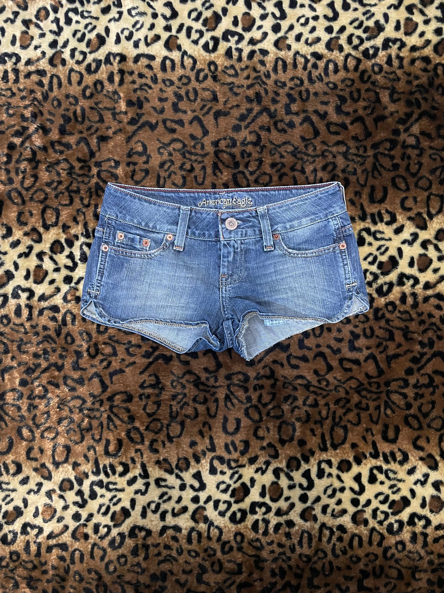 american eagle lowrise denim mini shorts