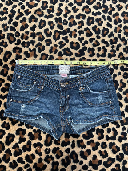 mudd lowrise denim mini shorts