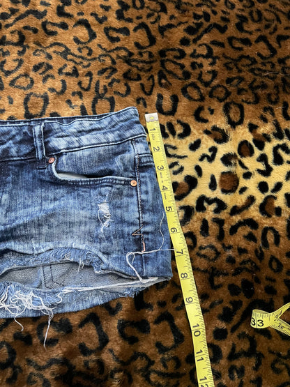 aeropostale denim lowrise mini shorts