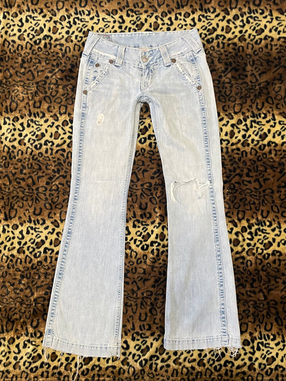 true religion lowrise flare jeans