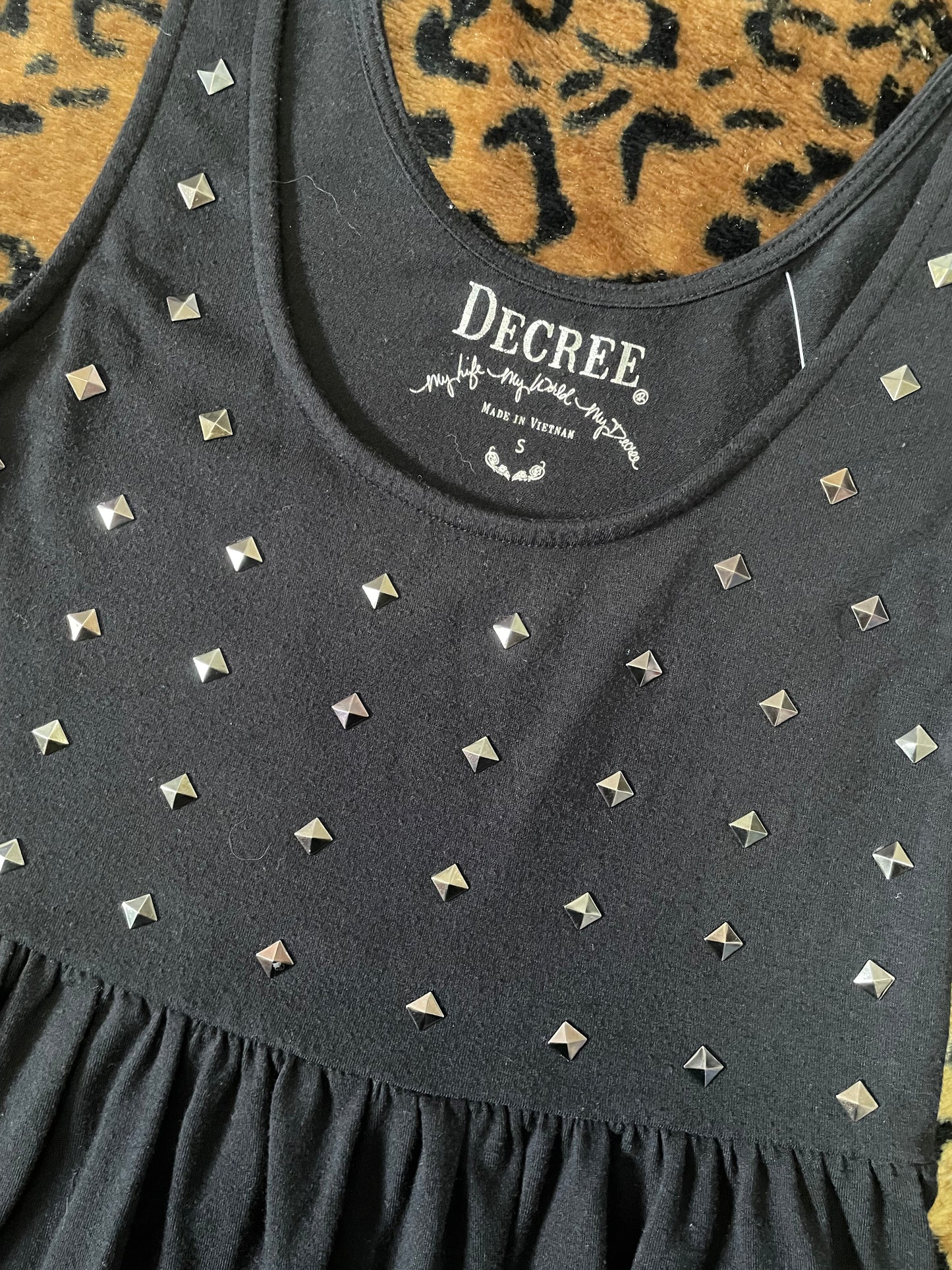 decree studded babydoll tank