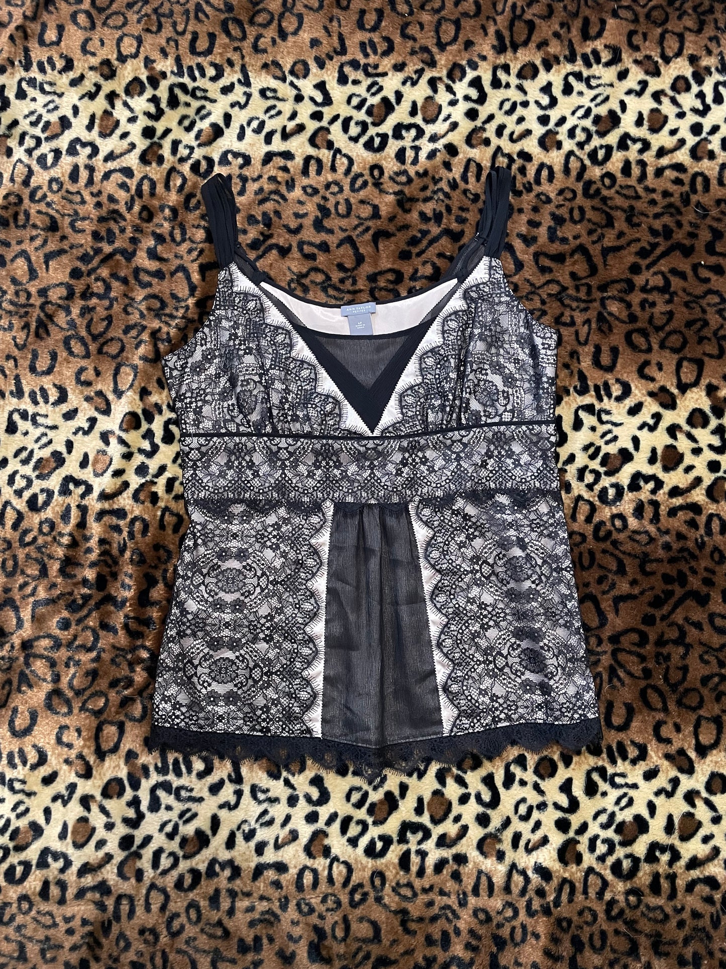 ann taylor lace babydoll tank
