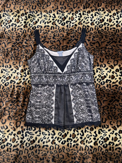 ann taylor lace babydoll tank