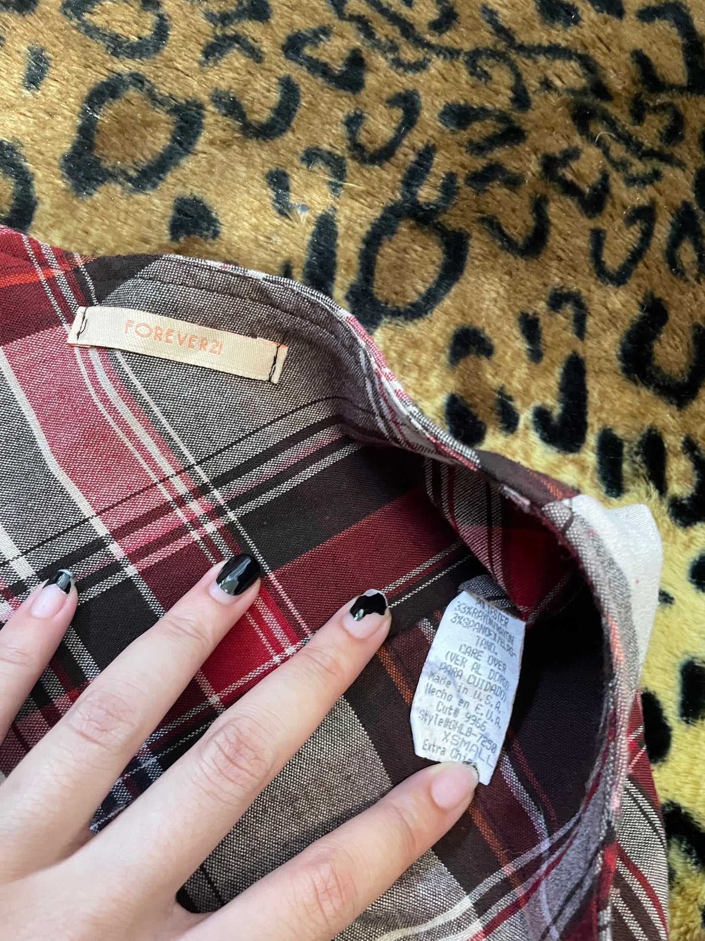 forever21 plaid pleated mini skirt