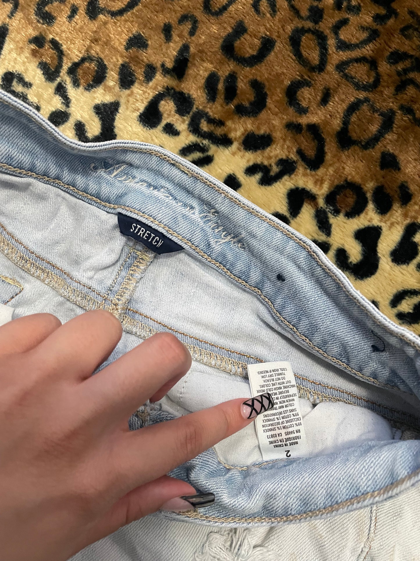 american eagle lowrise denim mini shorts