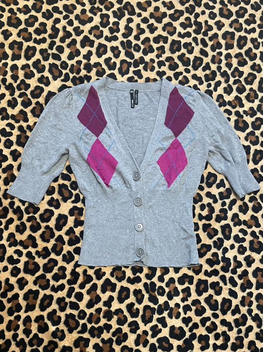 fitted cropped cardigan