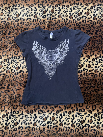 angel wing heart tee