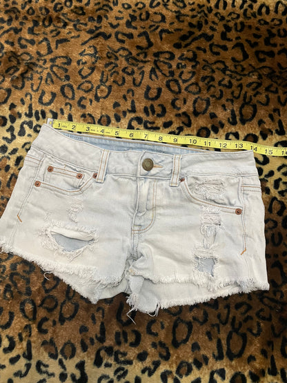 american eagle lowrise denim mini shorts