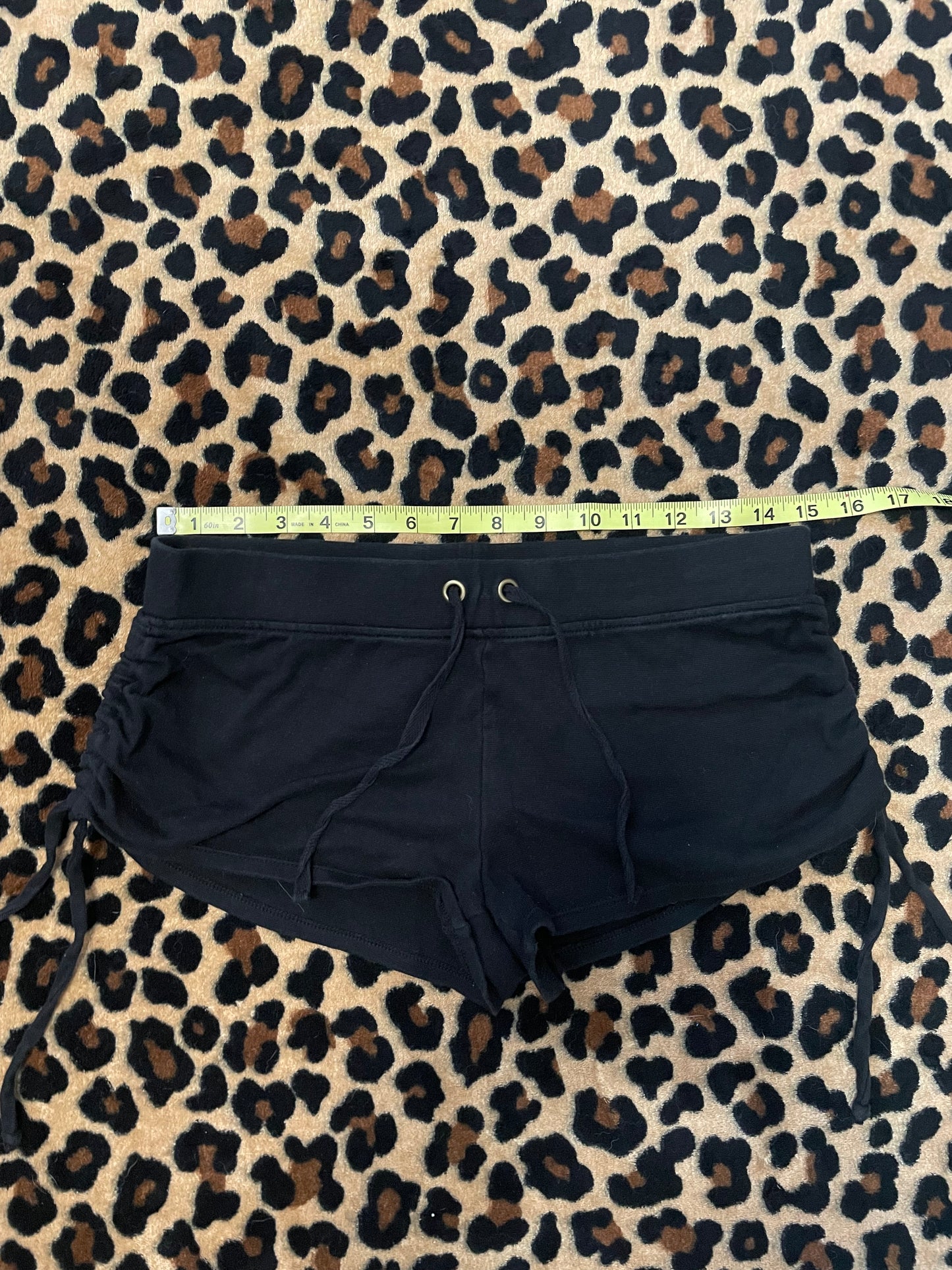 Op drawstring booty shorts