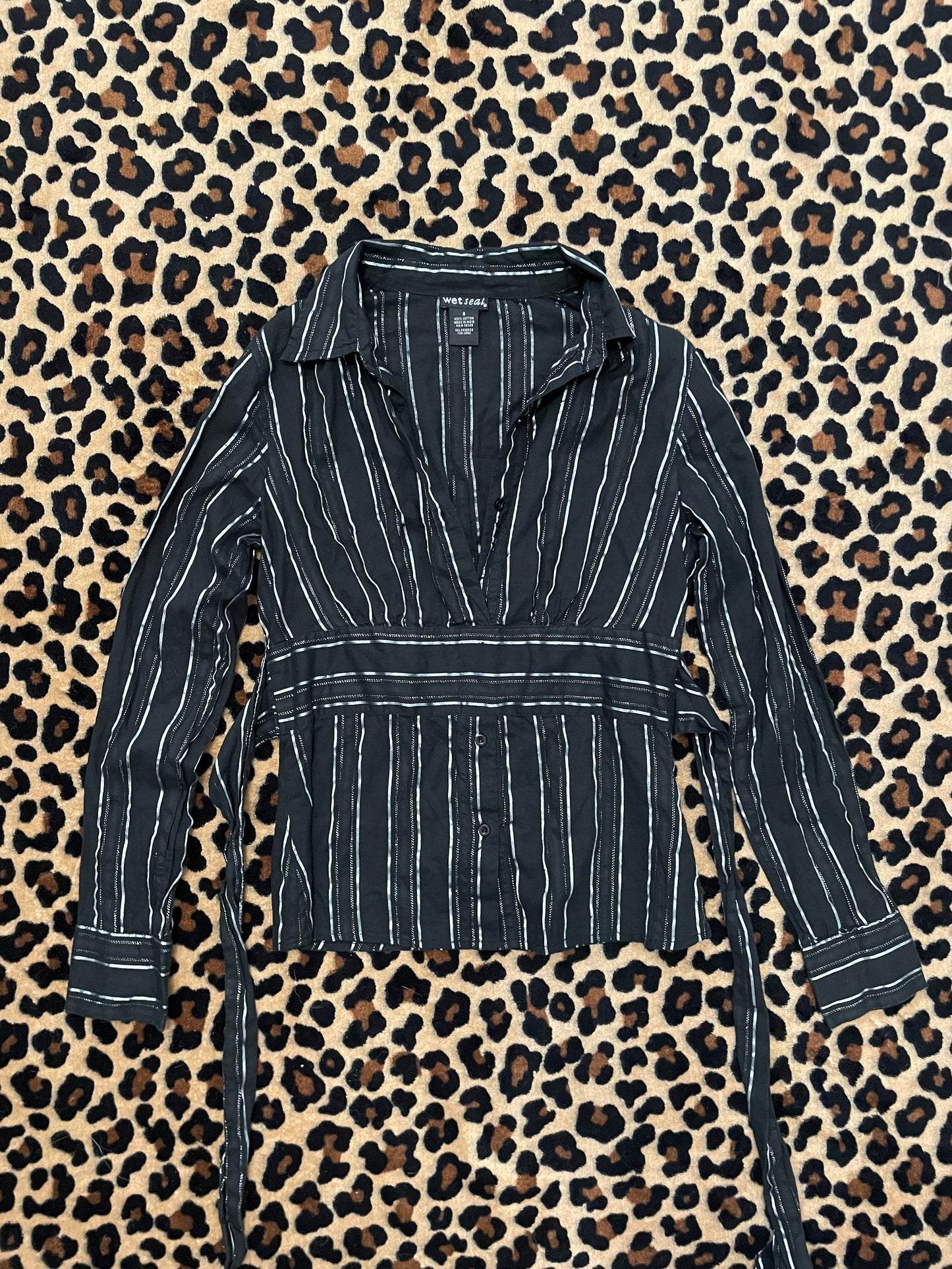 wet seal pinstripe button up