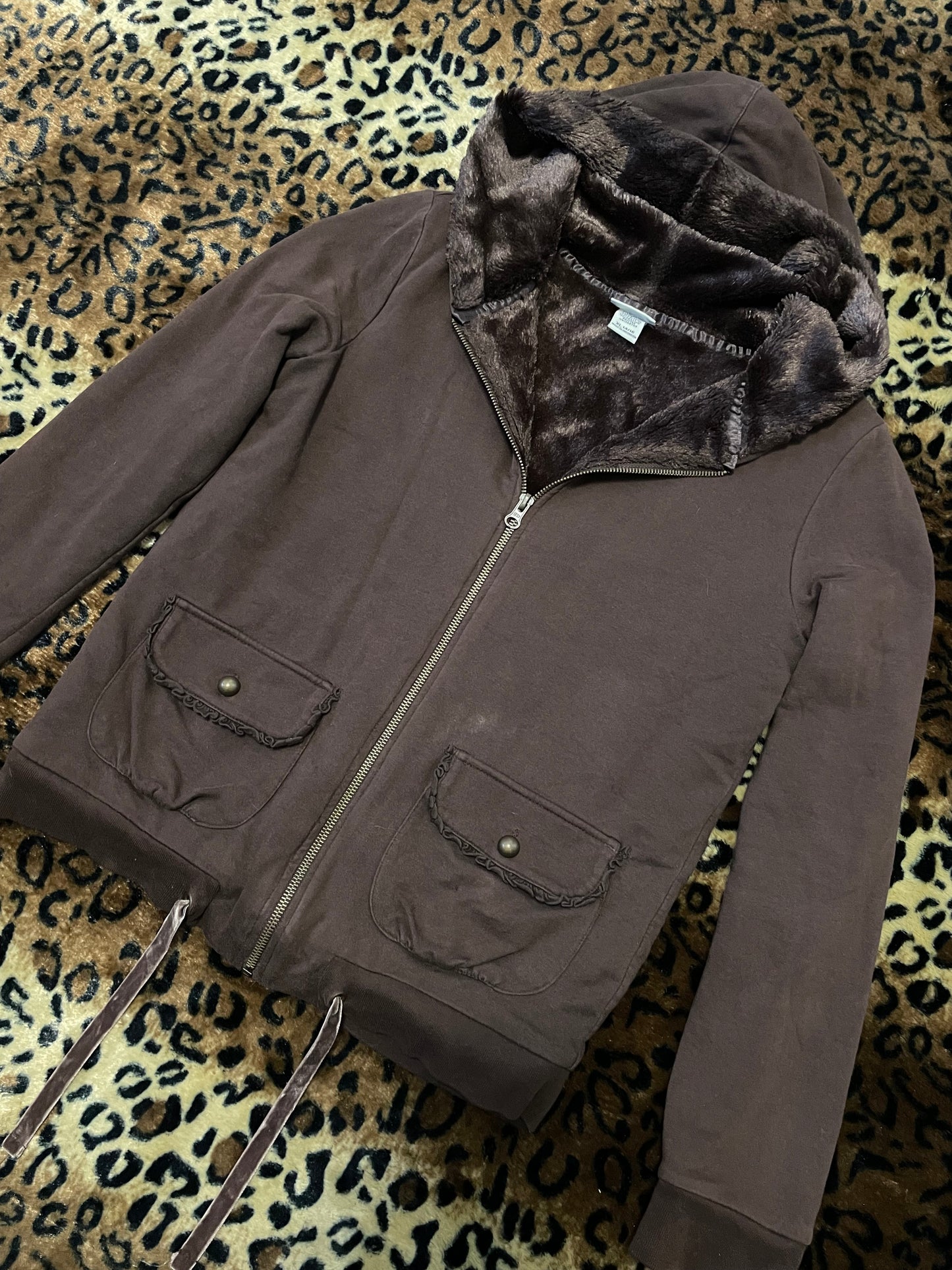 fitted fur jacket w/ cute pockets