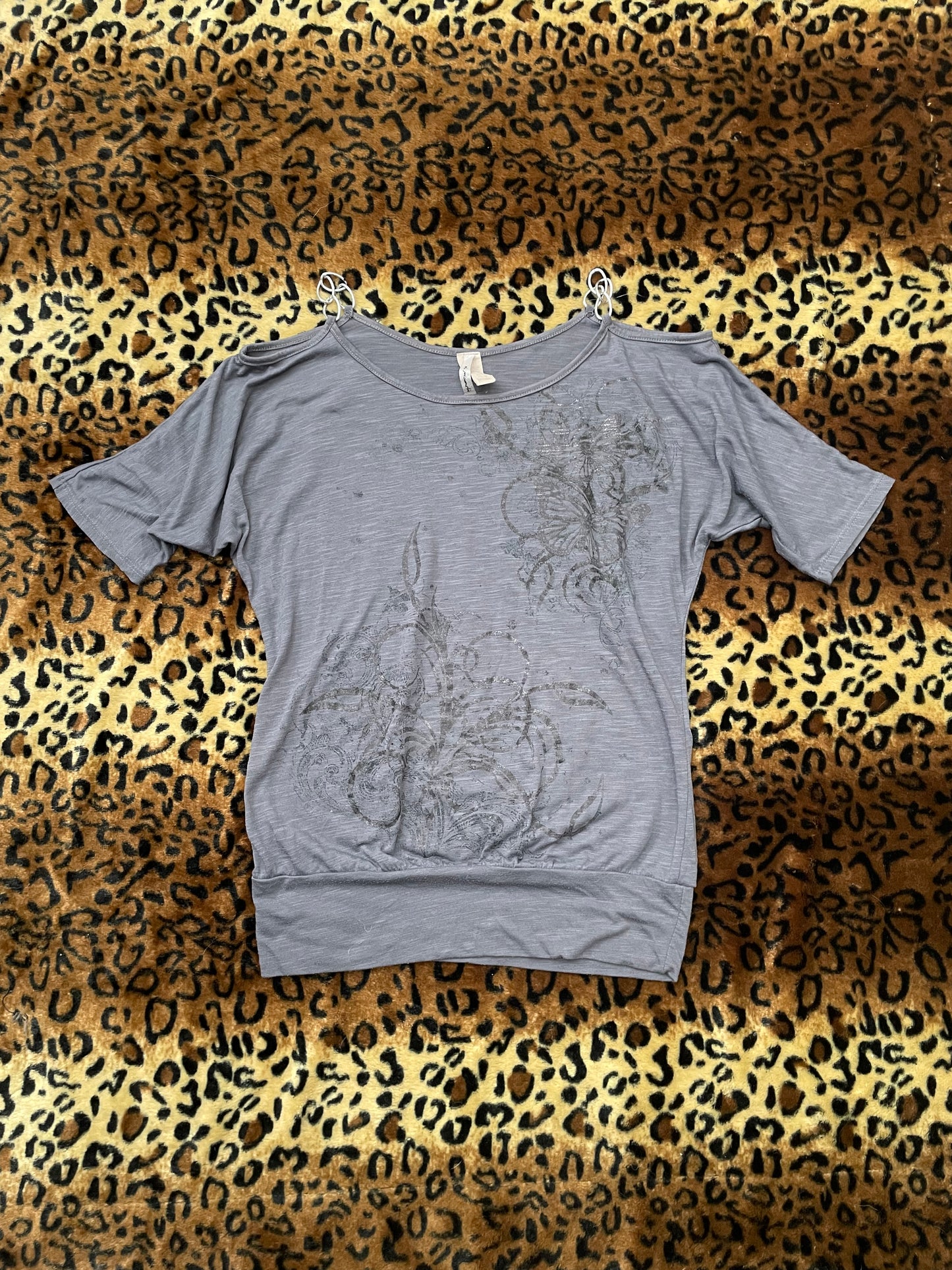 slouchy off the shoulder chain top