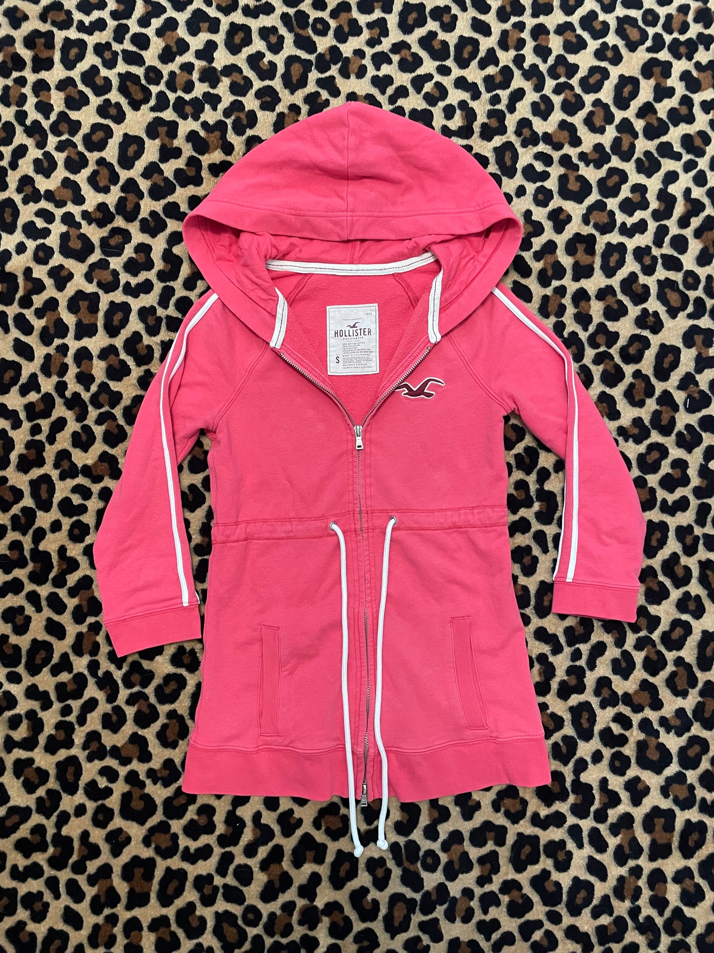 hollister babydoll quarter sleeve zip up