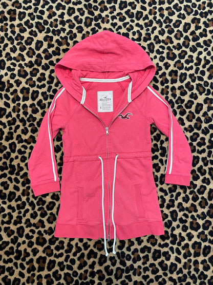 hollister babydoll quarter sleeve zip up