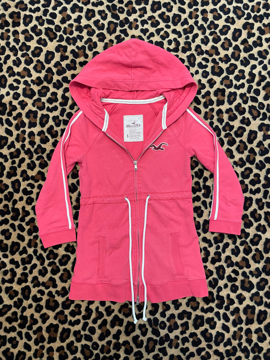 hollister babydoll quarter sleeve zip up