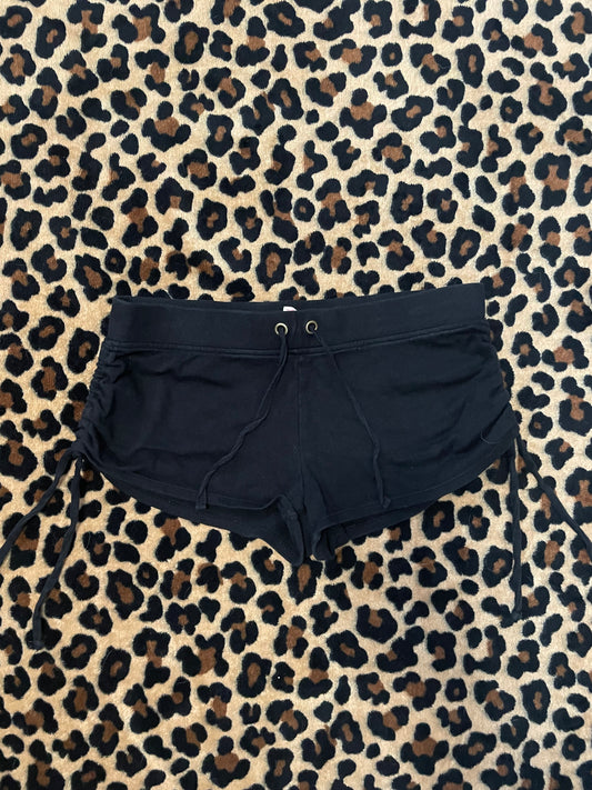 Op drawstring booty shorts