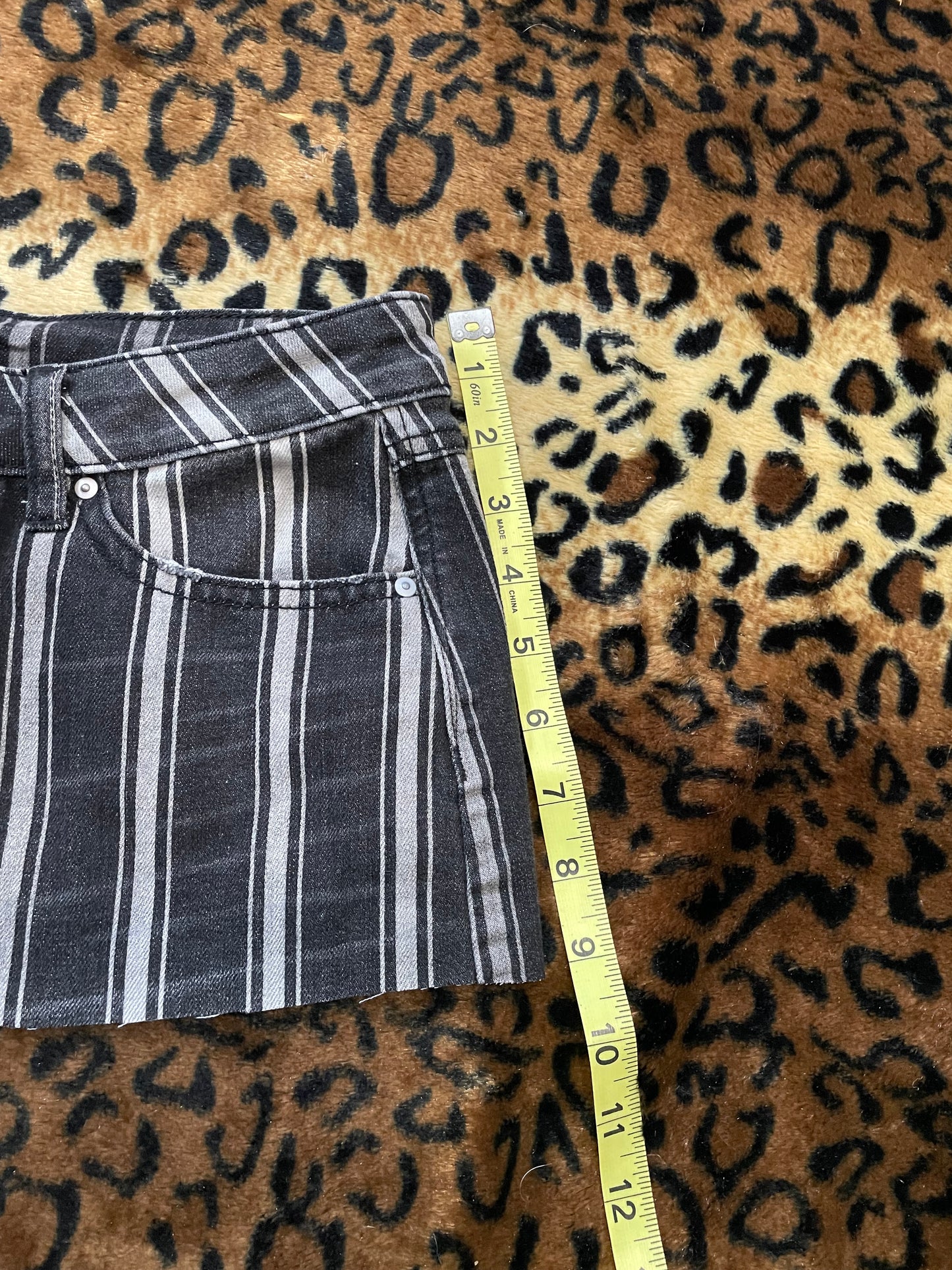 striped lowrise mini skirt