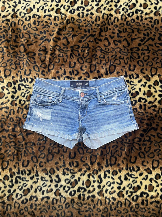 hollister lowrise denim mini shorts