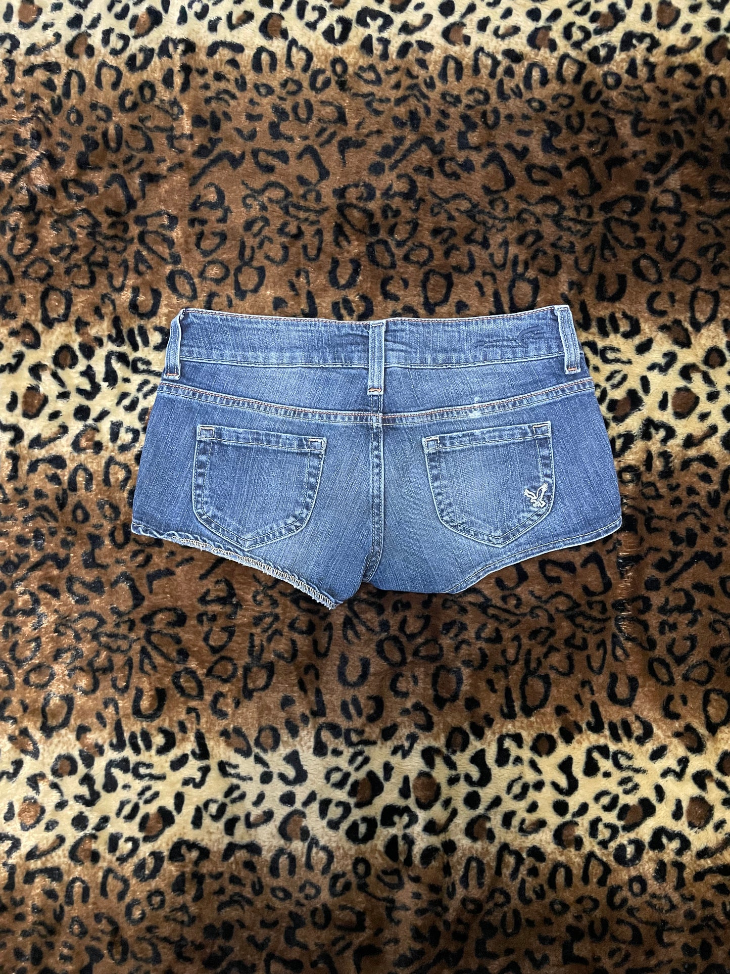 american eagle lowrise denim mini shorts