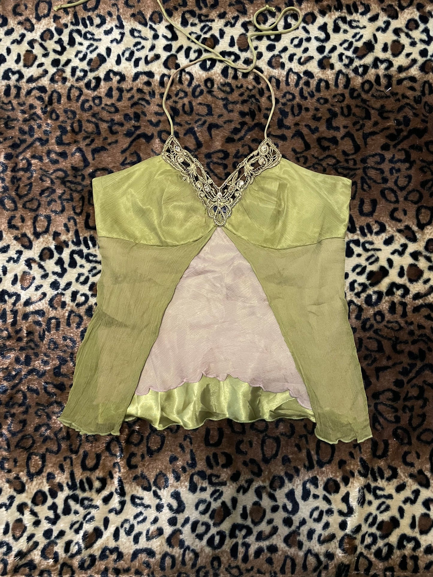silk babydoll halter top