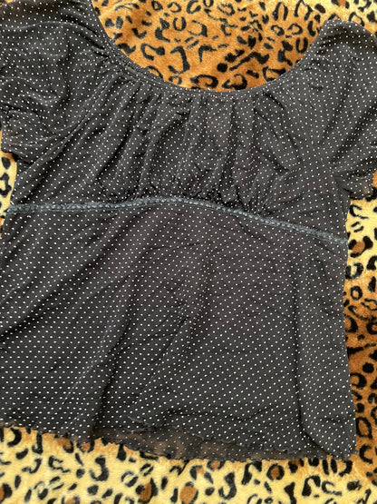 babydoll polka dot blouse