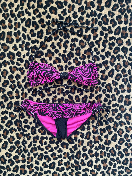 zebra print swim suit