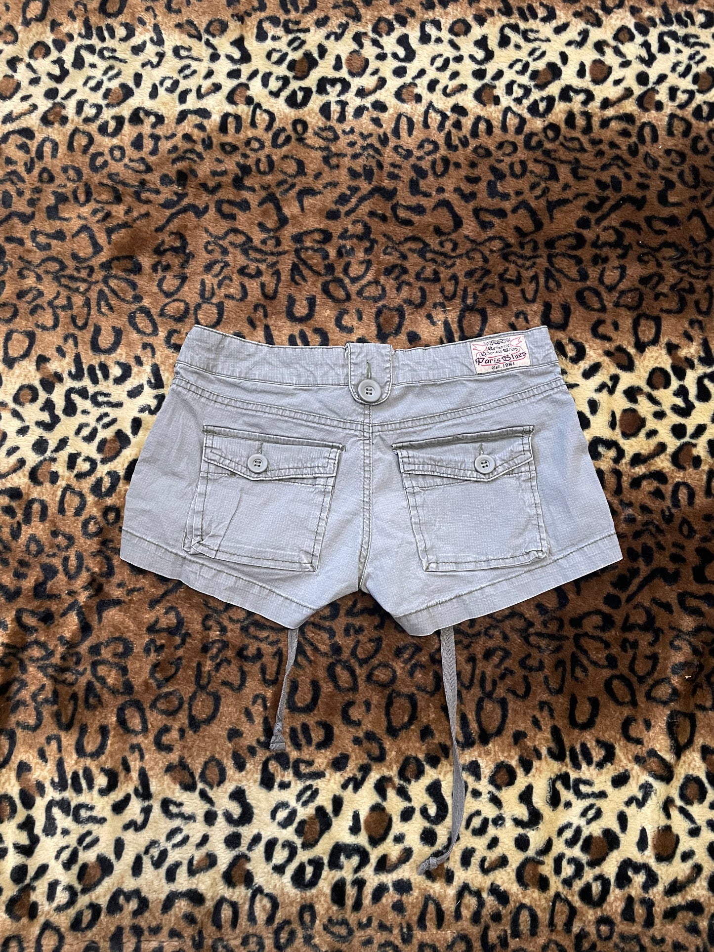 paris blues cargo mini shorts