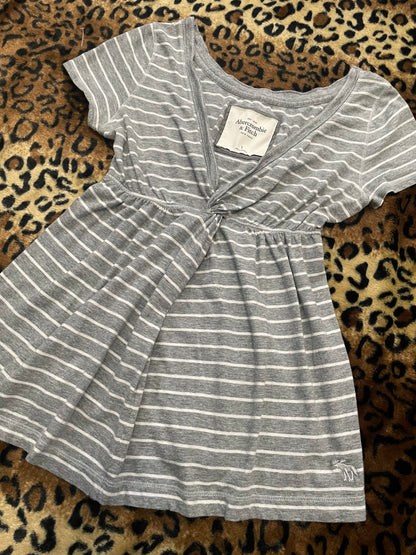 abercrombie striped babydoll shirt