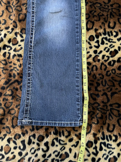 angels studded lowrise flare jeans