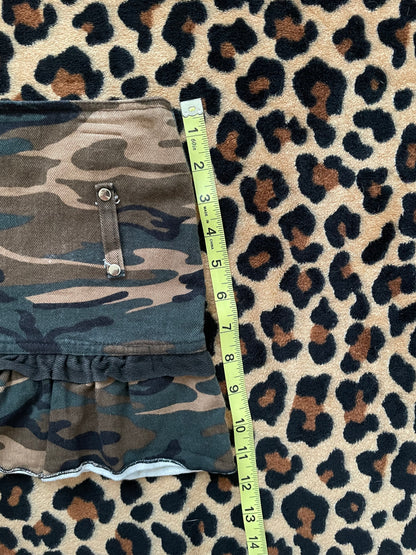 lip service camo mini skirt