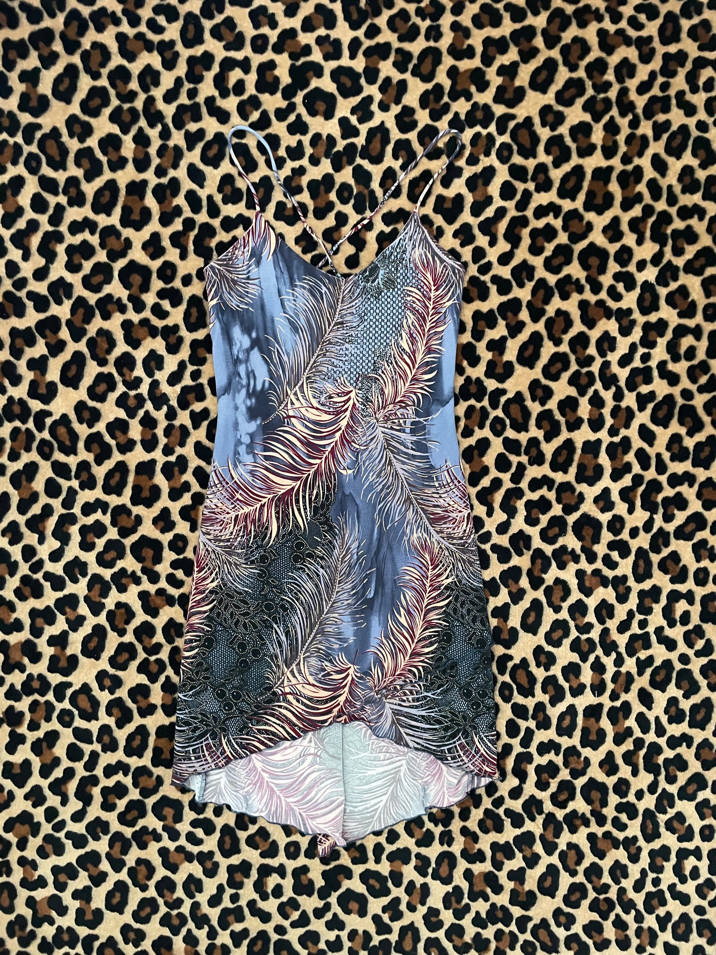 feather mini dress