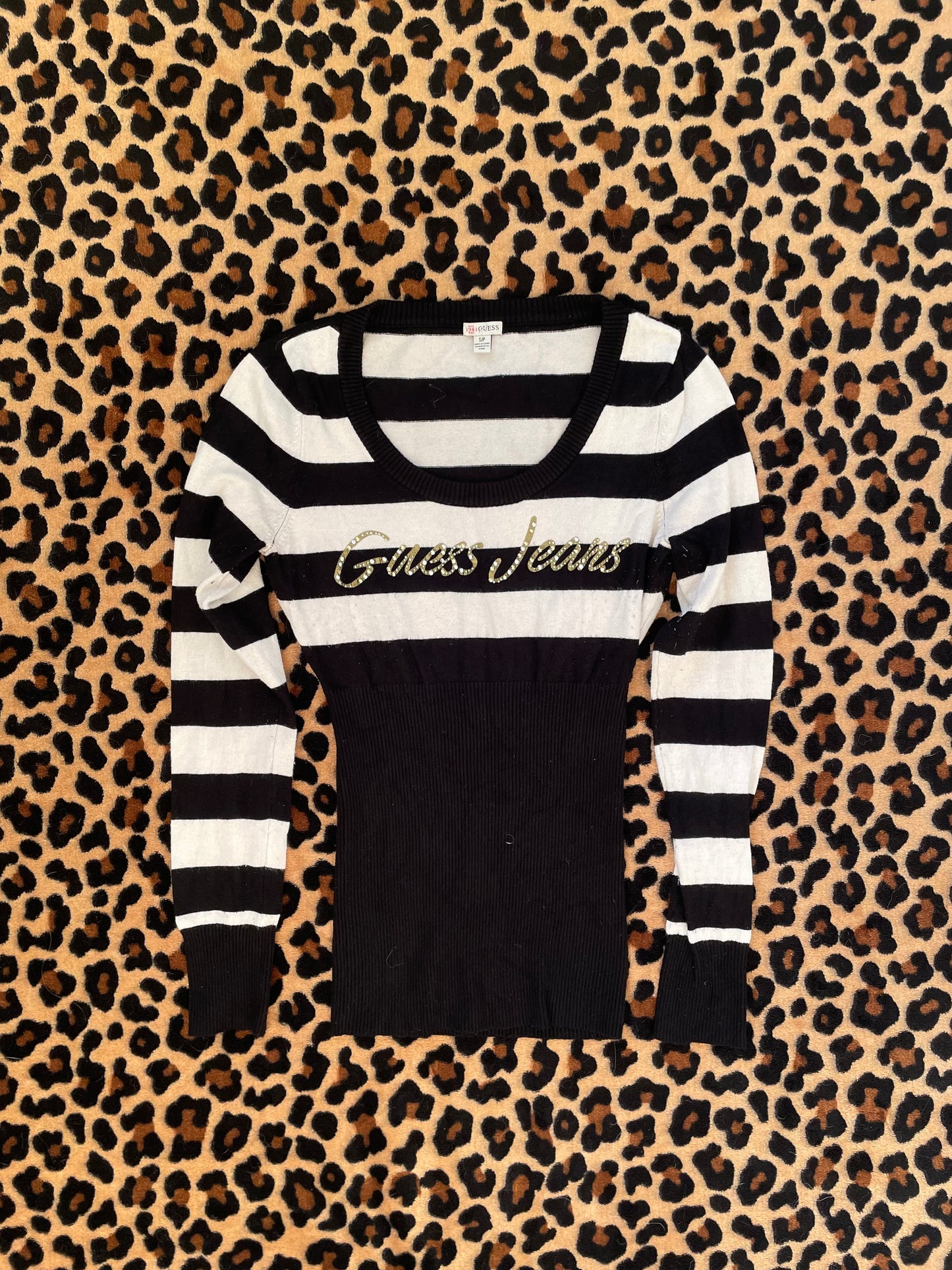 guess stripped knit longsleeve