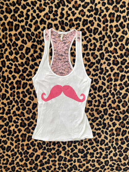 body central lace mustache tank