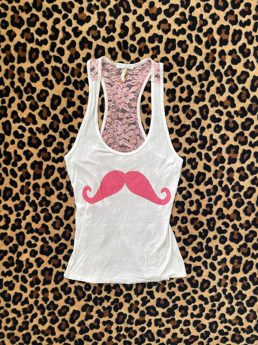 body central lace mustache tank