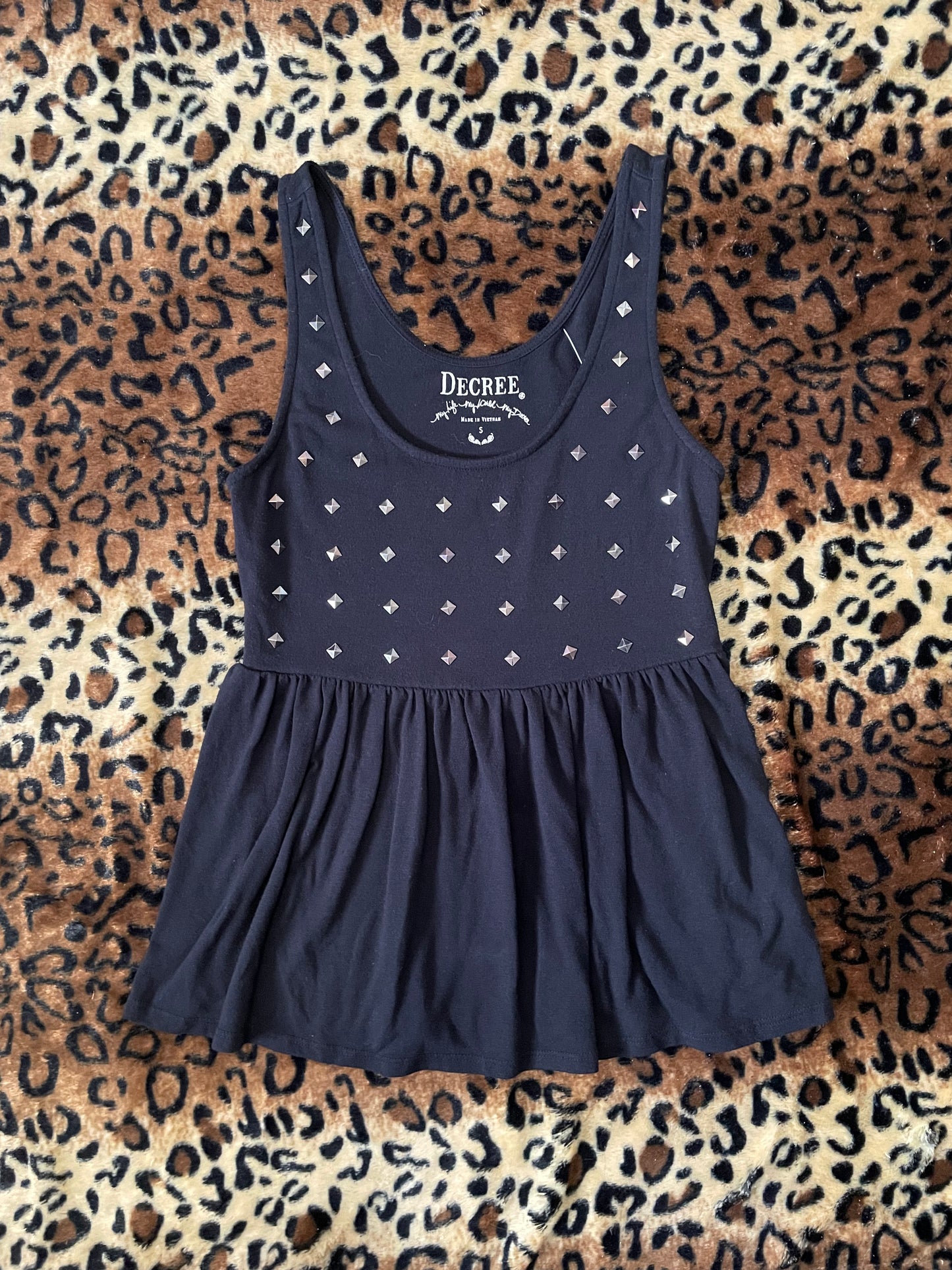 decree studded babydoll tank