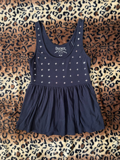 decree studded babydoll tank