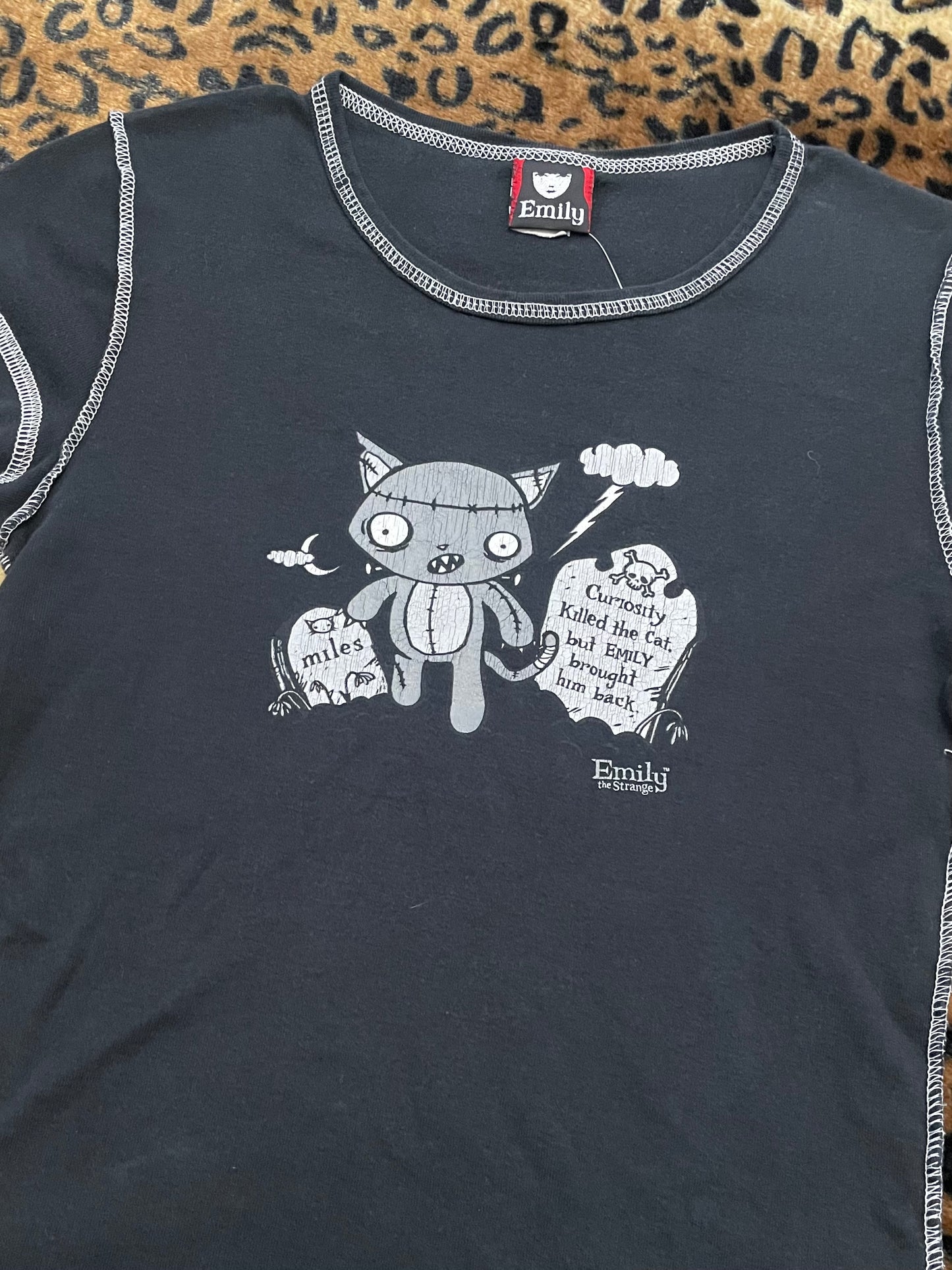 emily the strange kitty baby tee