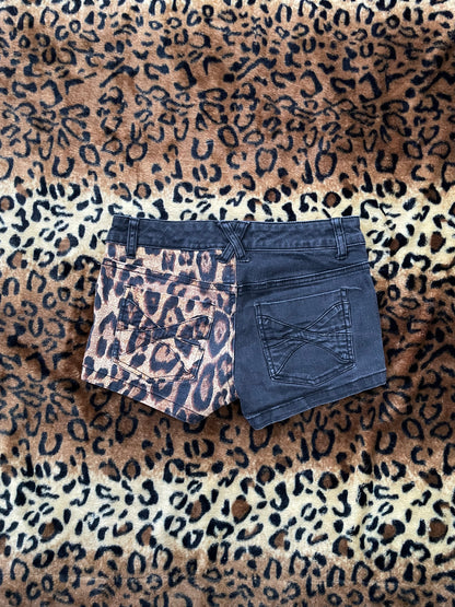 royal bones cheetah mini shorts