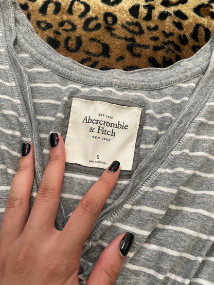 abercrombie striped babydoll shirt