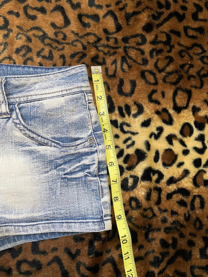 bongo light washed denim mini shorts