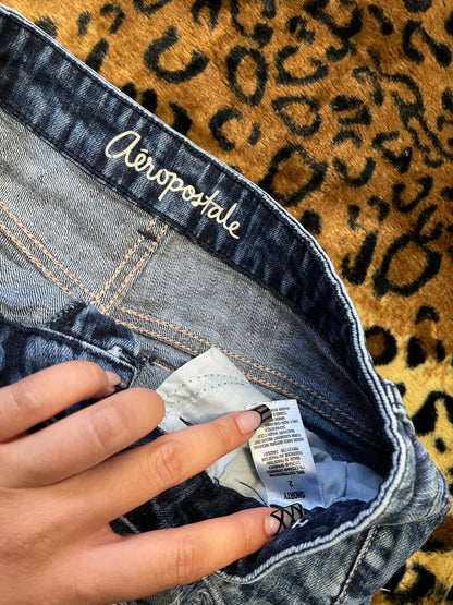 aeropostale denim lowrise mini shorts